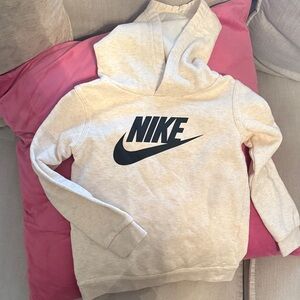 Nike Light Gray Hoodie with Black Logo